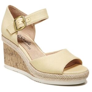 LifeStride Go For It Espadrille Wedge Sandal in Butter Size 10M